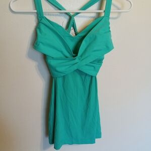 Lululemon Womens Sz 4 Teal, Sleeveless Twist-Front Top NWT